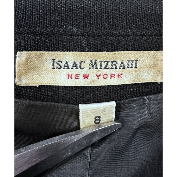 VTG Isaac Mizrahi New York Black Wool Blend Car Coat Swing Jacket Sz 8 S/M - Picture 4 of 7